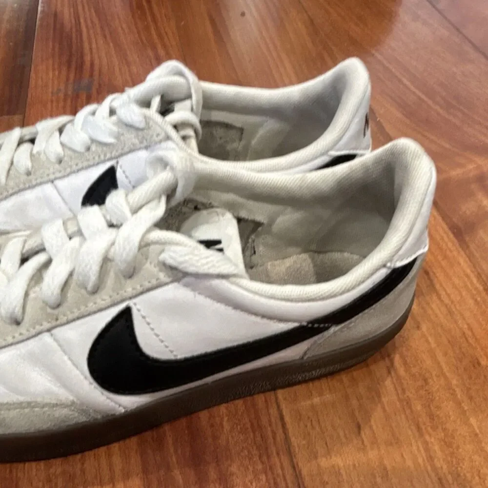 Nike Kids Dunk White Black Gray Colorblock Low Top Leather Sneakers Sz 3.5Y